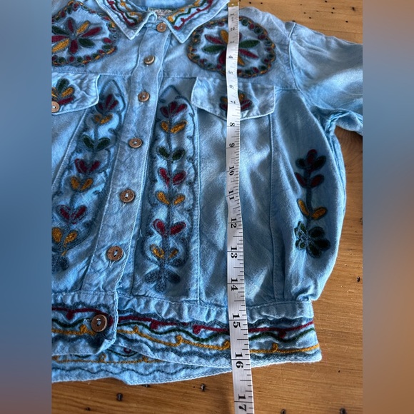 Vintage Girls Sacred Threads Embroidered Long Sleeve Button Up BOHO Sz M 10-12 - Picture 8 of 10
